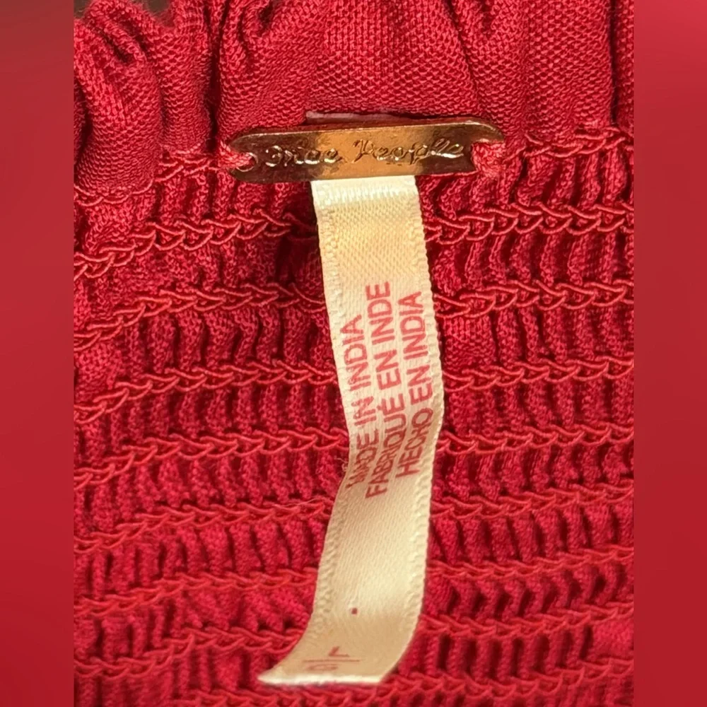 Free People Midnight Magic Mini Dress in Red Dahlia Combo